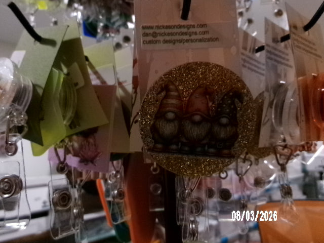 Badge Reels, key rings, pins - multiple designs and phrases